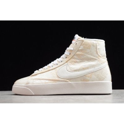 Nike Bayan Blazer Mid Qs Satin Floral Pale Ivory Beyaz Kaykay Ayakkabı Türkiye - JIZ7UUWC